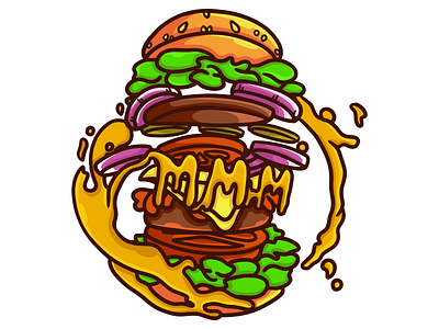 mmm branding burger burger design burger logo character design design graphic design illustration logo logo design ui ux vector