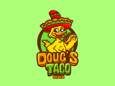 Doug's Taco branding character design design duck duck design duck logo graphic design illustration logo logo design mexican mexican hat mexican logo taco taco design taco logo ui ux vector
