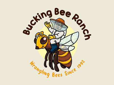 Buckin' Bee Ranch bee bee design bee logo beekeeper beekeeper design beekeeper logo branding character design design graphic design honey honey design honey logo illustration logo logo design ui ux vector