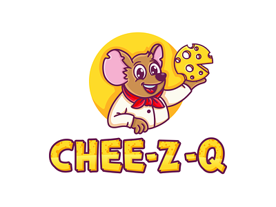 Chee-Z-Q branding character design cheese design graphic design illustration logo logo design maouse mouse ui ux vector