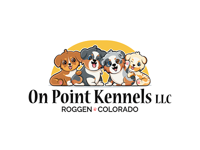 On Point Kennel Logo Design branding character design design dog dog design dog logo dog mascot graphic design illustration logo logo design toy aussie ui ux vector