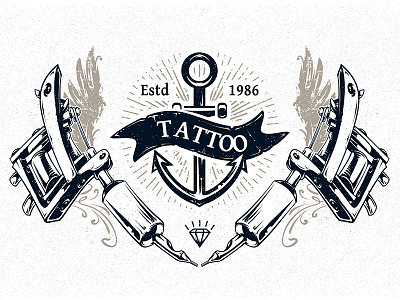 Grunge Tattoo Emblem art emblem graphic grunge illustration old school retro tattoo vecster vector vintage