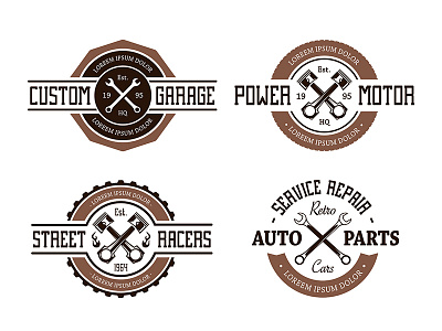 Auto Emblems art auto badge design emblem graphic logo retro template vecster vector vintage