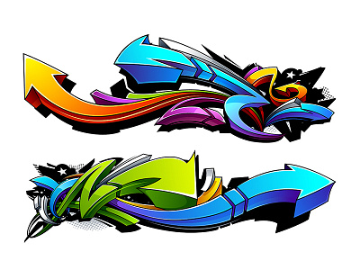 Graffiti Abstract Arrows abstract arrow art bright color graffiti street art style vecster vector wild