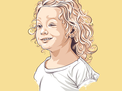 Mira Vector Portrait art baby beautiful cute daughter funny girl portrait vecster vector