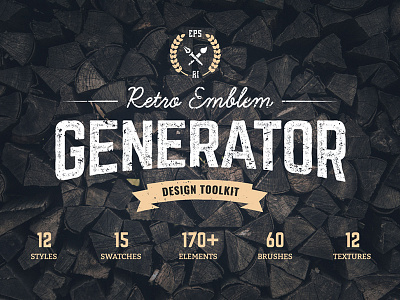 Retro Emblem Generator cover creative market emblem good graphic logo retro toolkit vecster vector vintage