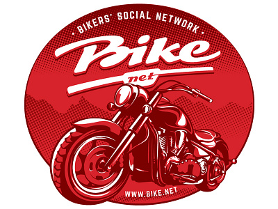 Bike Net art bike biker chopper motorcycle print sticker vecster vector