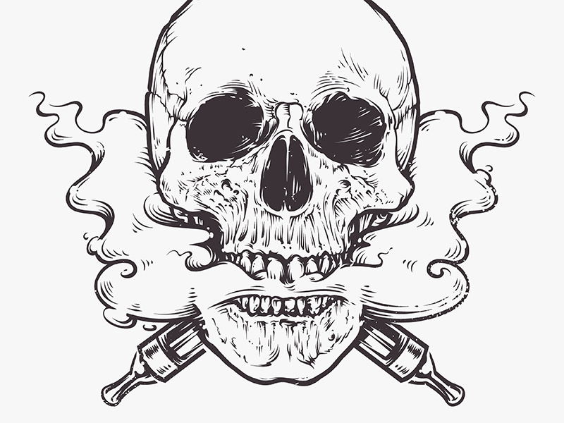 Vaping Skull 2 by Vecster on Dribbble