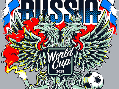 Welcom To Russia 2018 coat of arms eagle emblem fifa football mascot russia vecster vector art world cup