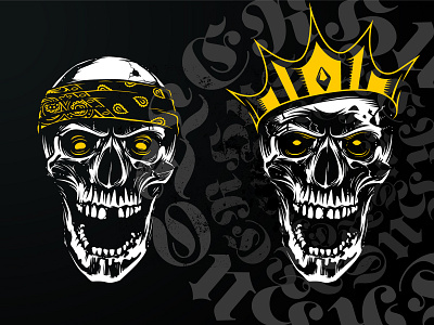 Hustler Skull Vector Art Sample