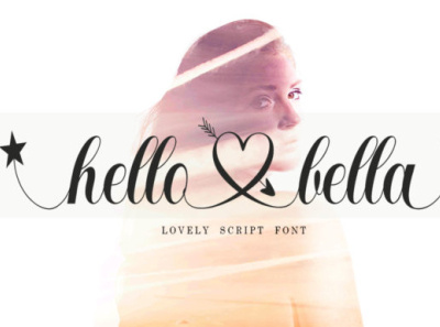 HELLO BELLA design font font bundle font family fonts girls logo typography