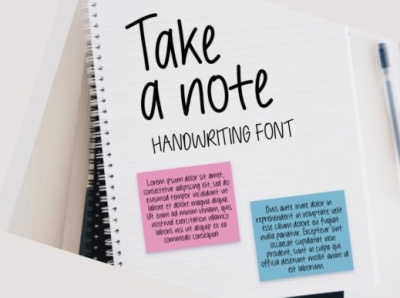 Take a Note Fonts