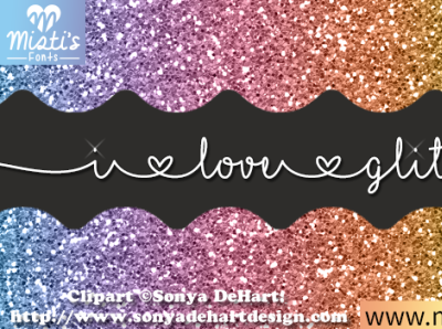 I Love Glitter back boy branding design font font bundle fonts fontself illustration logo typography