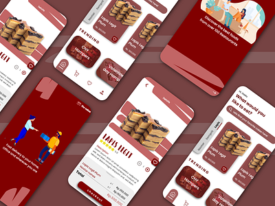 TheCakes app cake cakes cny design icon illustration online online shop online store red typography ui