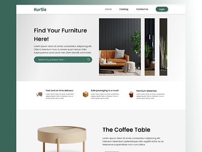 KurSie - Shop your furniture here! branding furniture graphic design ui ux web website