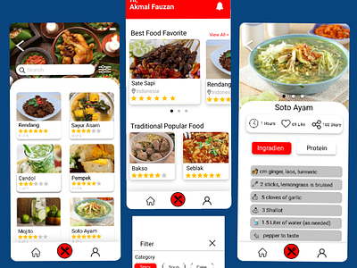 Recipe Food App UI Design adobe xd app design bootsrap bootstrap4 branding figma frontend mobile app mobile design mobile ui ui design uiuxdesign webdesign