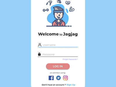 Login Page || JAGJAG adobe xd app design bootsrap bootstrap4 branding figma frontend login design login page mobile app mobile design mobile ui ui design uiuxdesign webdesign