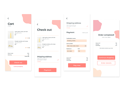 Credit Card Checkout - Daily UI 002 app buying card checkout dailyui dailyuichallenge design fashion figmadesign mobile pink ui web