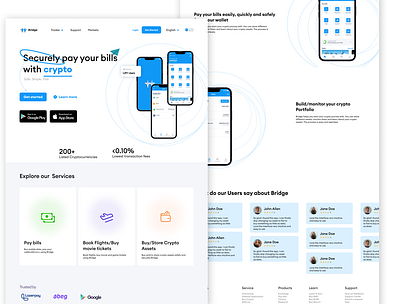 CRYPTO website landing page crypto landing page landing page logo ui ux design