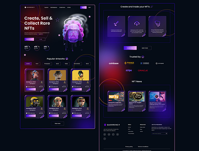 NFT website landing page landing page nft landing page ui uiux design website