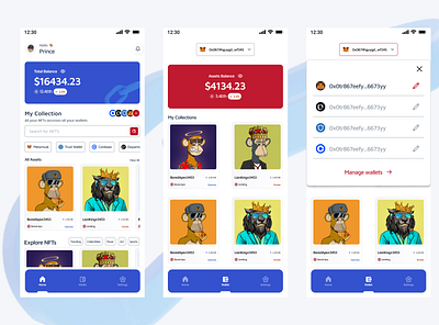 Decentralized Multichain NFT App crypto crypto app nft app ui ui design