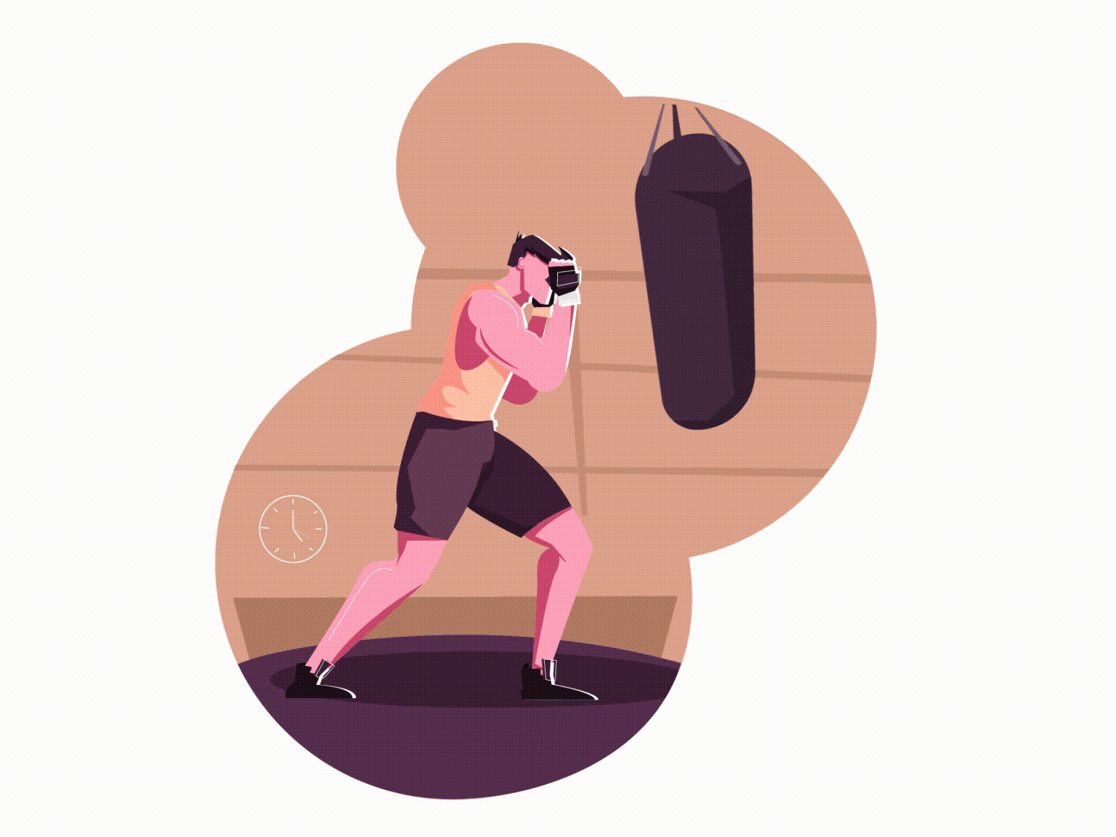 Boxing Animation after effects animation boxing boxing practice graphic design motion graphics vector