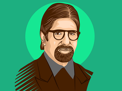 Portrait ♥♥♥(Amitabh Bacchan Ji) cartoon cartoon character portrait art portraits vector art vector illustration