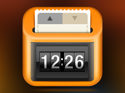 Time Tracker clock icon ios ipad iphone money orange ticket time track tracking
