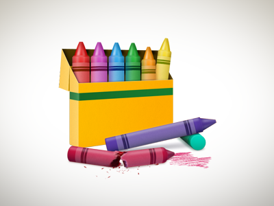 Crayons box color crayon icon pack packging teaser yellow