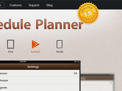 Schedule Planner Website android design google intersog ipad iphone kindle layout planner play schedule site web website