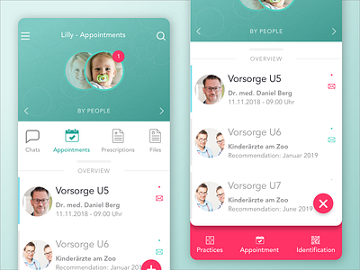 Healthcare App - Appointments for Family branding mobile ui ux
