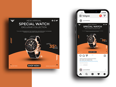 Luxury Watch AD Banner advertising branding design facebook ad facebook ads facebook post fashion brand graphic design instagram ad instagram banner instagram post luxury watch ad luxury watch banner luxury watches social media ad social media advertising social media design