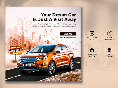 Car Manipulation Social Media Banner Design