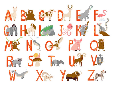 Cute Animals alphabet