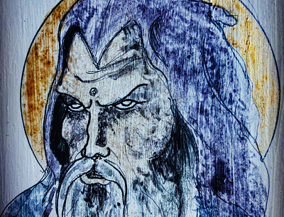 Warlock art creative design drawing illustration original sorcerer warlock watercolor