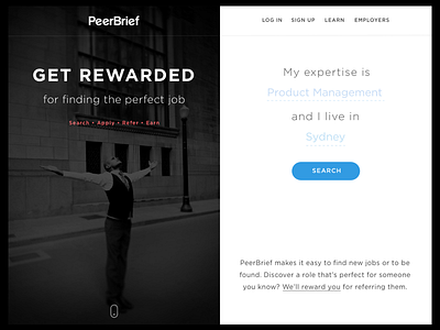 Get Rewarded – Landing page