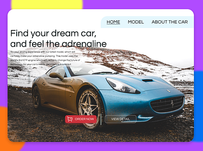 Landing Page Super Car car landingpage product design ui ux uidesign website website design