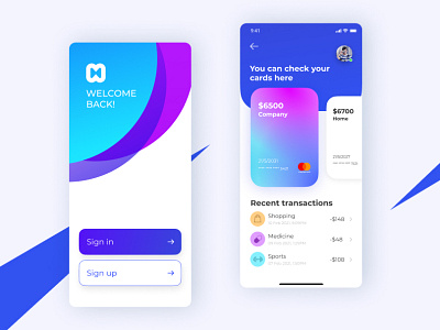 Finance app concept app design figma figma mobile finance app finance ui fintech mobile screen mobile ui signin ui ui trends ux