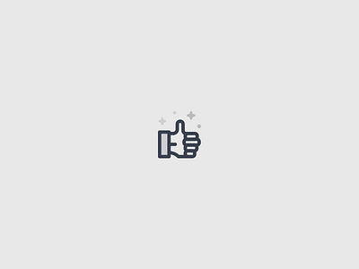 Thumbs Up icon like rebound vector