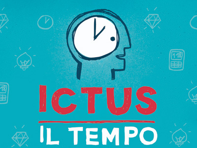 Ictus Info leaflet clinic clock handdrawn head health medical