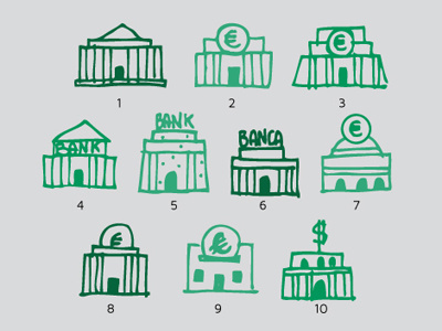 which of these looks more like a Bank Icon? bank icon