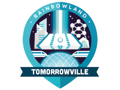 Rainbow Badges 01-Tomorrowville badges blue city future light sci fi science tomorrow