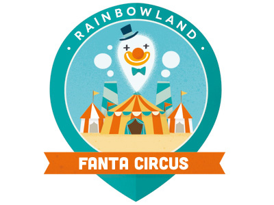 Rainbow Badges 02 - Fantacircus badges circus clown colorful happy rainbowland tent