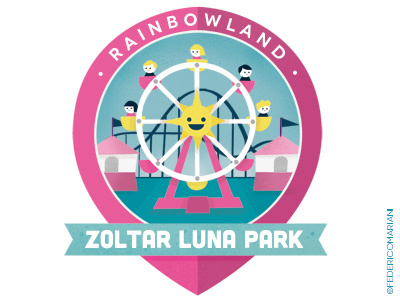 Rainbow Badges 04 - Zoltar Luna Park
