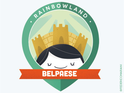 Rainbow Badges 14 - Belpaese badges castle happy italia italy sun