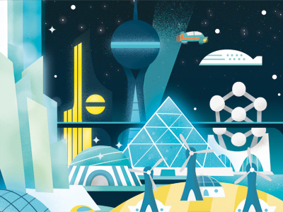 Tomorrowville 2085 - cityscape part 01 80s city cityscape future glow neon smartcity tomorrow