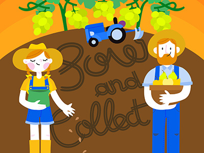 September Illustration - Sow and collect draft autumn country countrygirl nature september vector vineyard