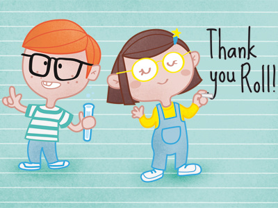 Thankyou Roll glasses kids roll school science vintage