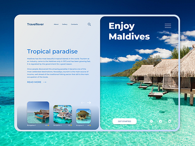 Travelfever - Travel & Trip Landing Page design travel web