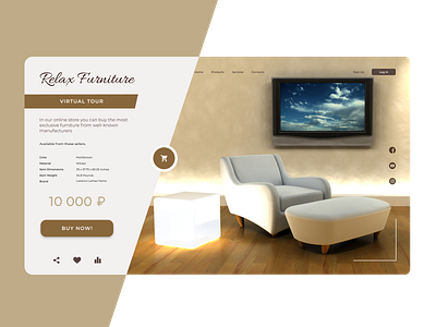 Relax Furniture - Landing Page branding design ecommerce furniture furniture design shopping shopping cart travel ui ux web